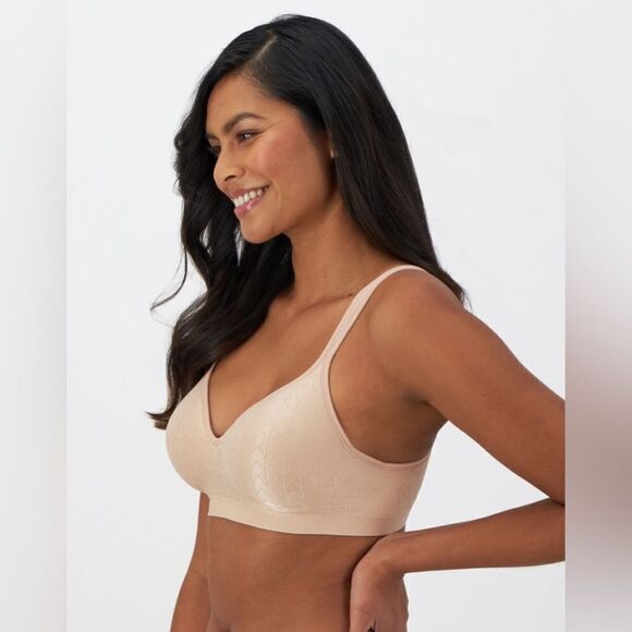 Bali NWT Comfort Revolution Wireless Bra in Nude Polka Dot Size 36C - Picture 3 of 4